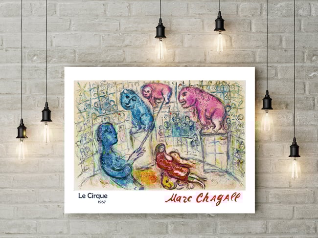 Marc Chagall | Le Cirque (The Circus) #10 | 1967 | Reproduction Poster | Wall Art Print | Home Decor