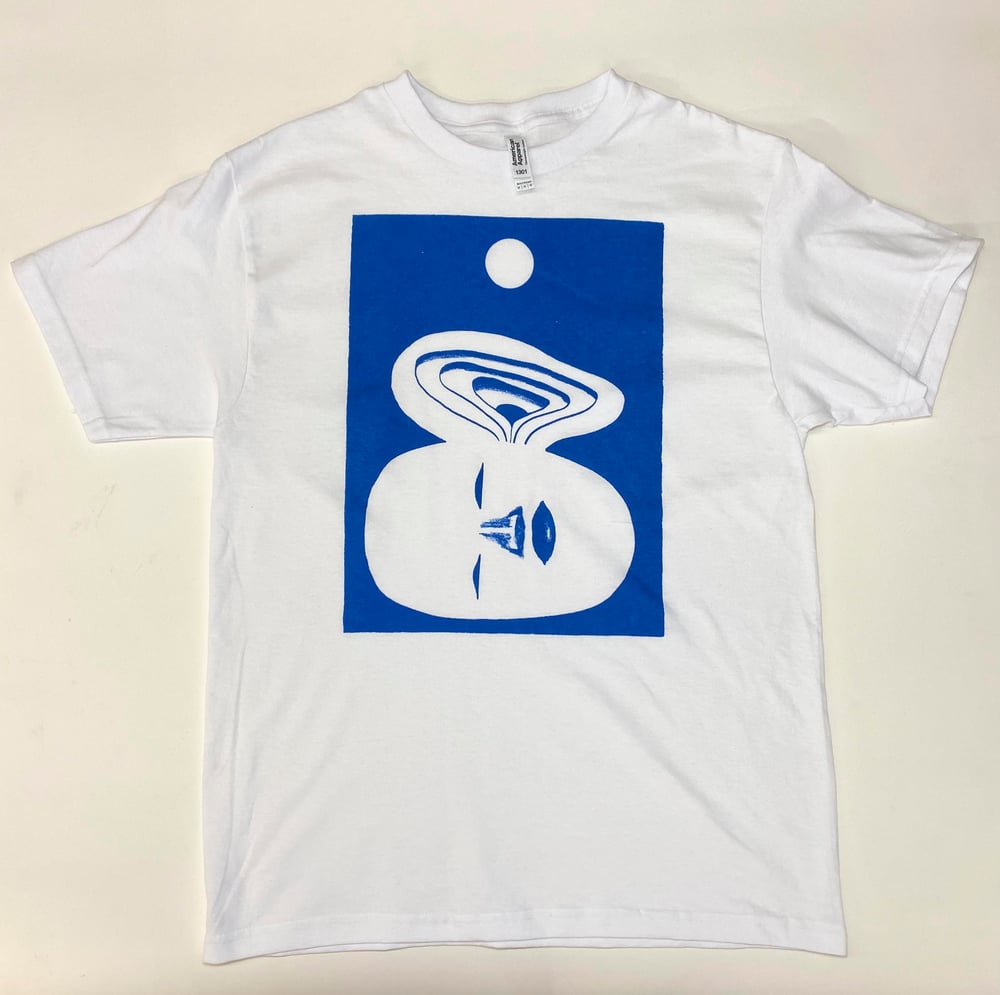 Image of "A New Sound" T-Shirt (blue on white)
