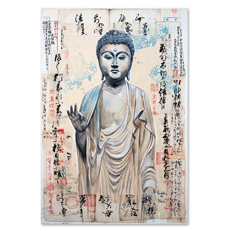 Image of "Bouddha de Nara" - 50x73 cm