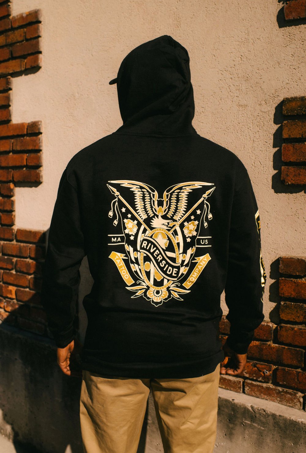 Black Riverside Boston Hoodie