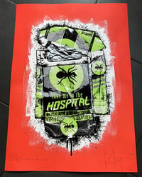 Image 1 of TAKE ME TO THE HOSPITAL - TEST PROOF - LIME on RED - 2/2