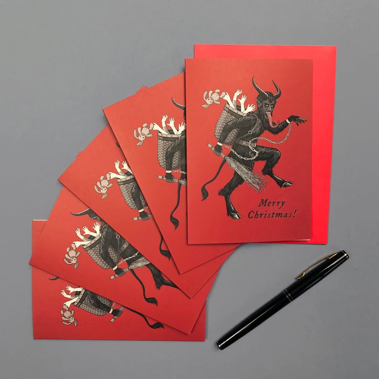 Image of Krampus Xmas Cards (5 pack)
