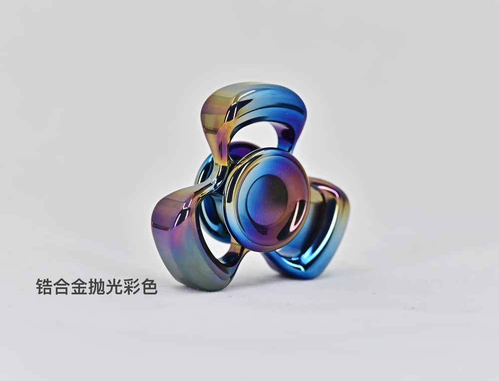Image of Tri horizon hand spinner copper/SS/Ti/ Zirc 
