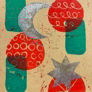 Image of 🌙Lino Printed Xmas Cards🌟