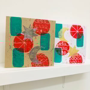 Image of 🌙Lino Printed Xmas Cards🌟