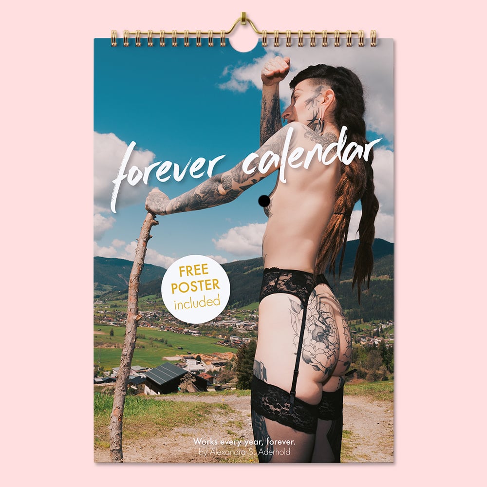 Image of A3 EROTIC NUDE ART FOREVER CALENDAR (UNCENSORED)