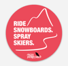 Ride Snowboards, Spray Skiers Sticker