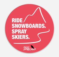 Image 1 of Ride Snowboards, Spray Skiers Sticker