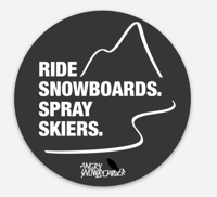 Image 2 of Ride Snowboards, Spray Skiers Sticker