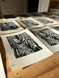 Image 3 of Aegis - Limited Edition Linocut Print