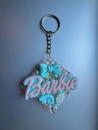 Blue Barbie Keychain