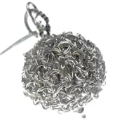 Image of Crocheted Sterling Silver Pendant with Snake Chain