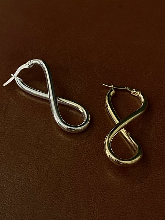 Image of HALA TWISTED EARRINGS ~ silver & gold version