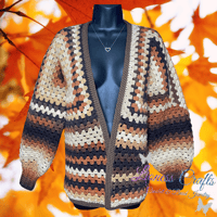 Image 1 of Custom Puff Sleeve Cardigan 