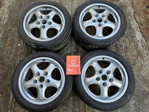 Image of Genuine Porsche 993 Cup 2 17" 5x130 Alloy Wheels with Falken Tyres USED