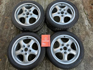 Image of Genuine Porsche 993 Cup 2 17" 5x130 Alloy Wheels with Falken Tyres USED
