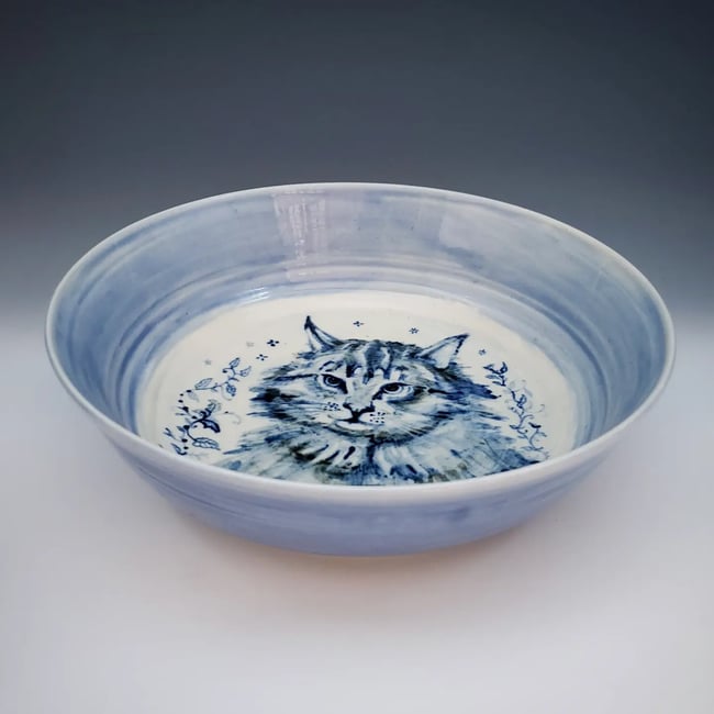 Large Pretty Boy Cat Bowl