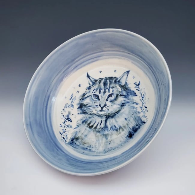 Large Pretty Boy Cat Bowl