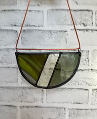 Image 4 of Semi Circle Sun Catcher in Forest Green 