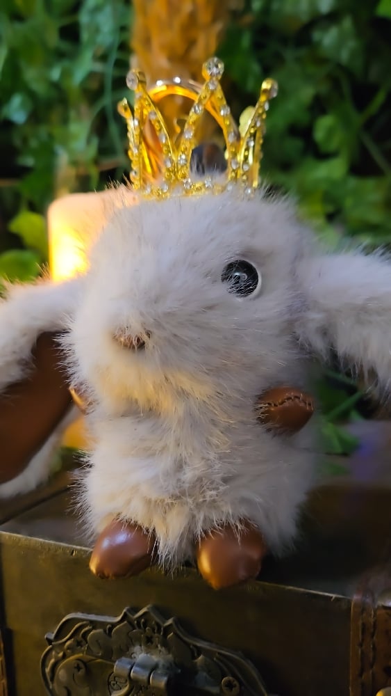 πThe Armored Kingdom Crowned Brown Snugglehop Bunny Keychain