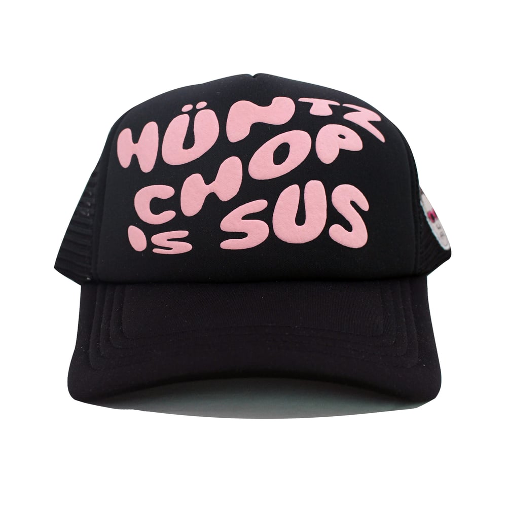 Image of Hüntz Chop Black Pink Trucker Hat 