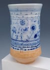 Cobalt Fleur Porcelain Salt Fired Vase