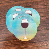 Wine Coasters! 3.7" 60 pt paper coasters. Full color!