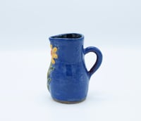 Image 3 of Small Yellow & Blue Floral Pitcher 