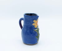 Image 2 of Small Yellow & Blue Floral Pitcher 