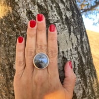 Image 2 of nebula swirl enamel ring
