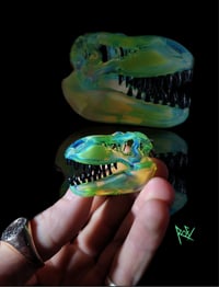 Image 1 of Mini titan v1 T-Rex skull pendant.