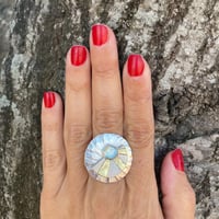 Image 2 of hex ray montana sapphire ring