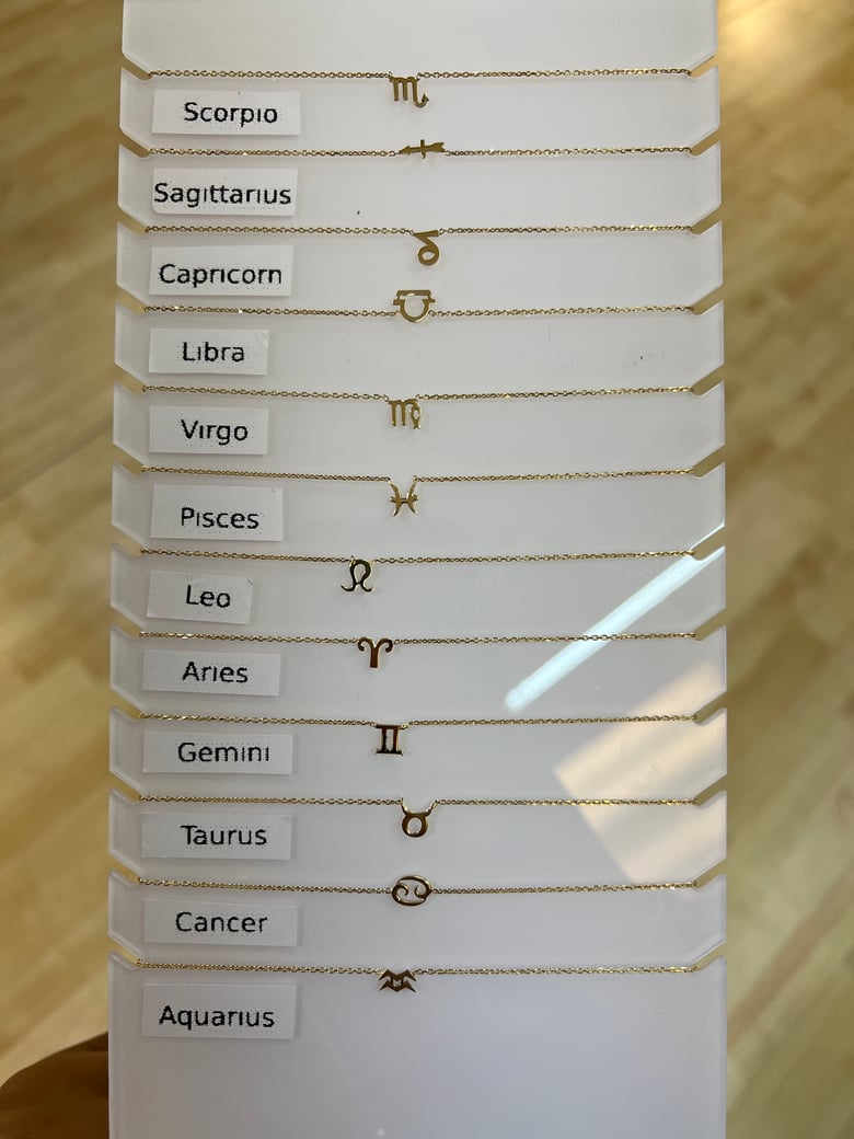 Image of Dainty Gold Filled Horoscope Necklace (add ur horoscope in Sellers notes)