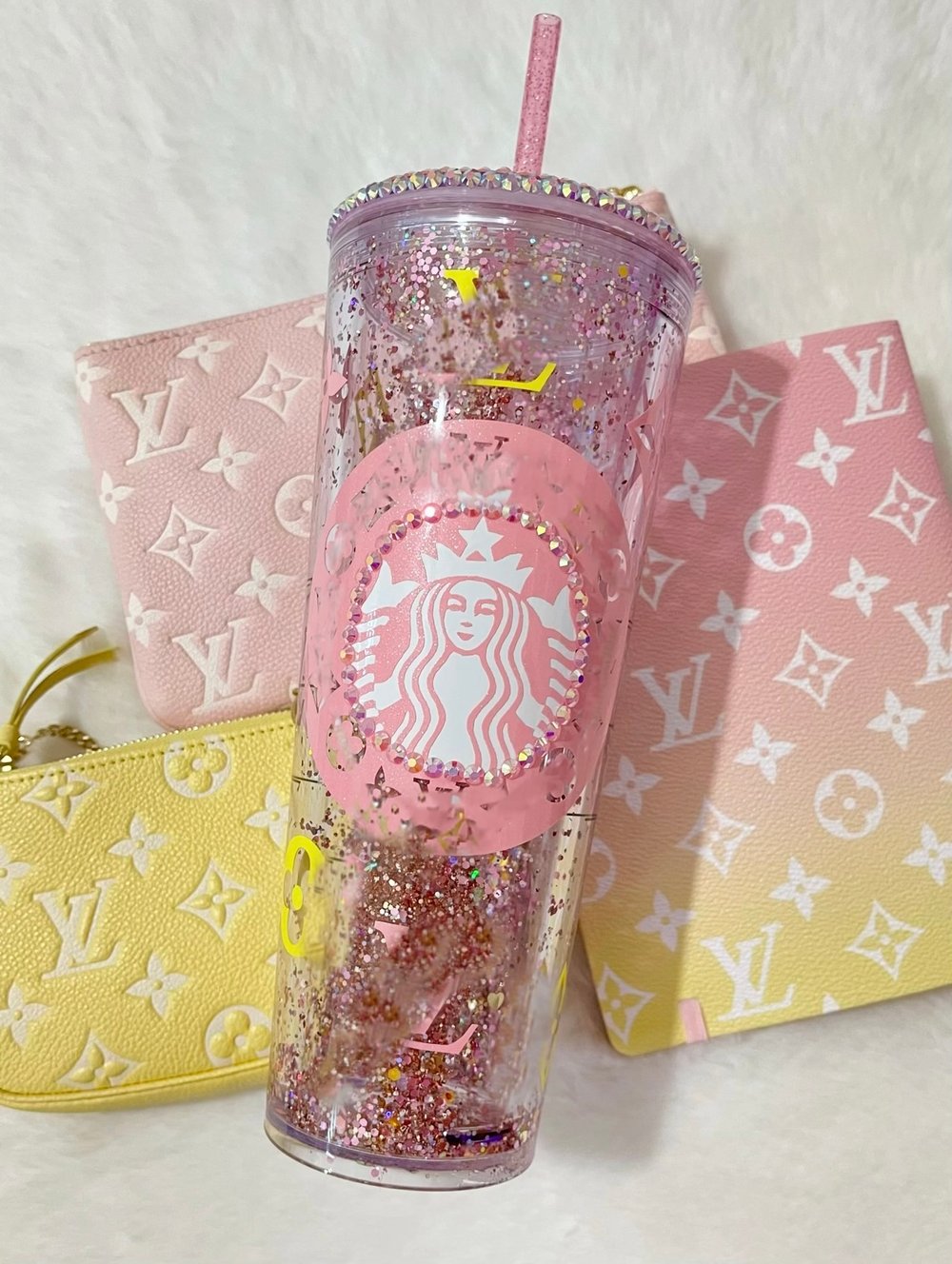 Image of Pink lemonade summer tumbler 