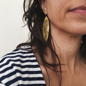 Image of Petal Earrings in Brass