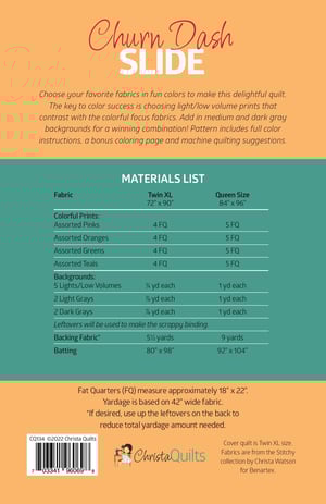 Churn Dash Slide Paper Quilt Pattern by Christa Watson CQ134