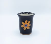 Image 1 of Floral Tumbler with Black Glaze #3