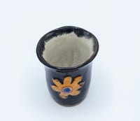 Image 2 of Floral Tumbler with Black Glaze #3