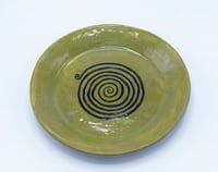 Image 1 of Green Spiral Plate #1