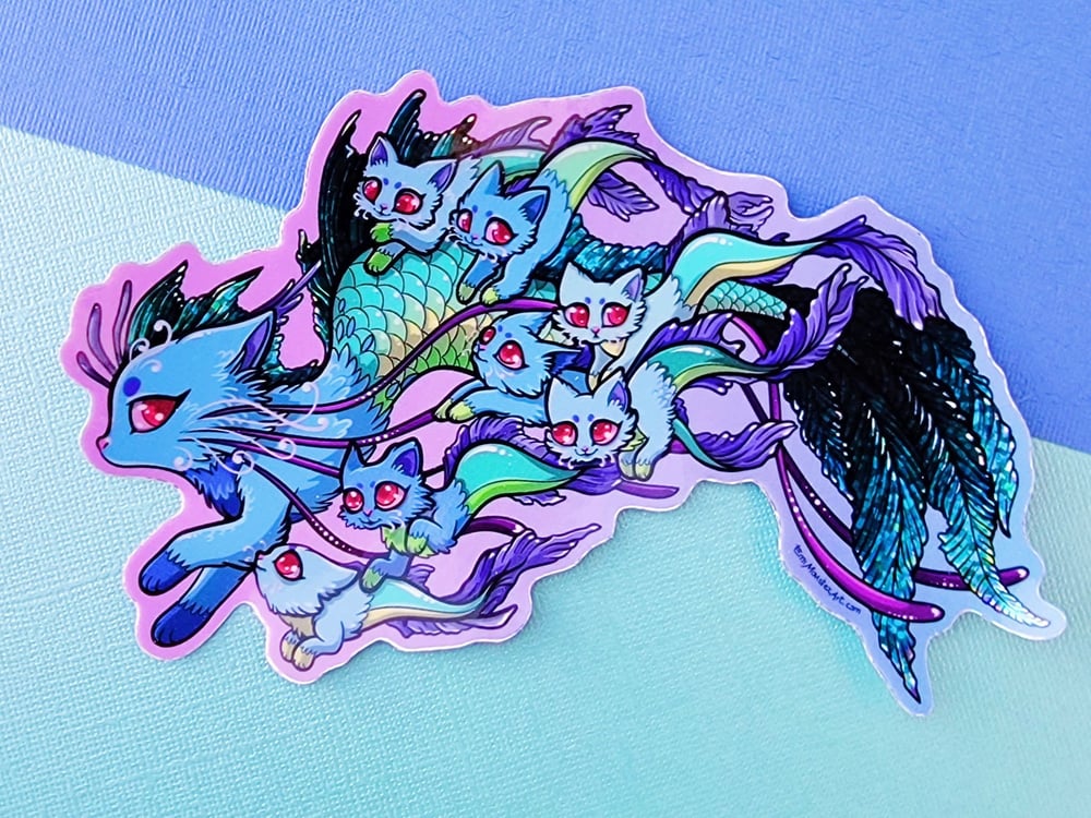 Image of 5" GLITTER Siluridae sticker