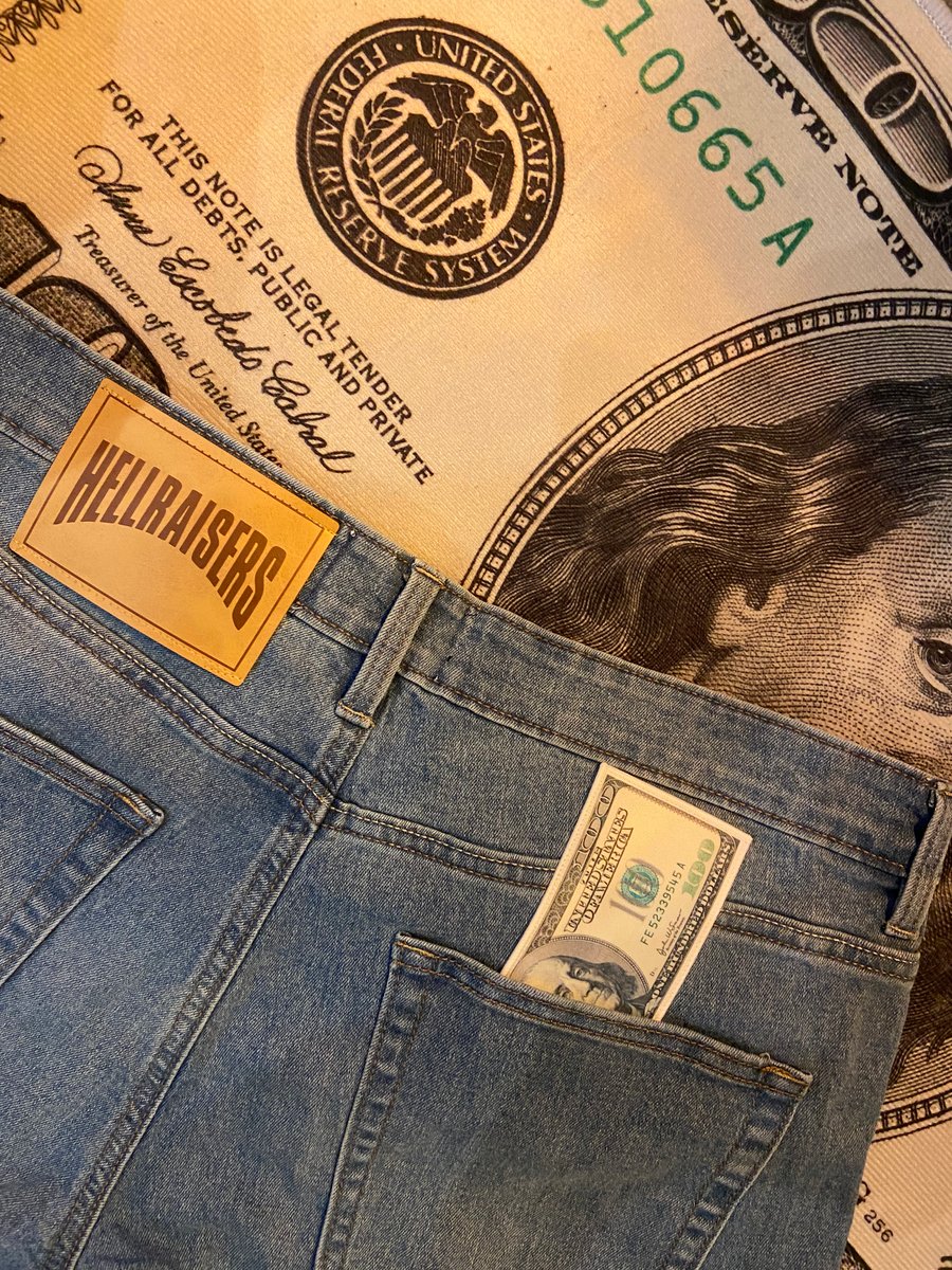 Image of Hellraisers “$100” Patch Denim Jeans