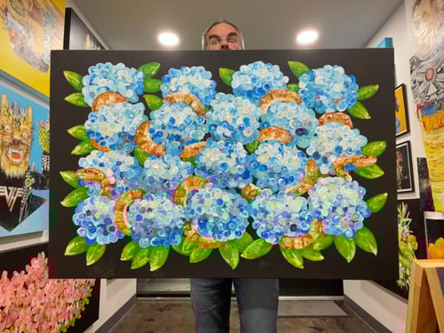 Image of Hydrangea and Copperhead. 