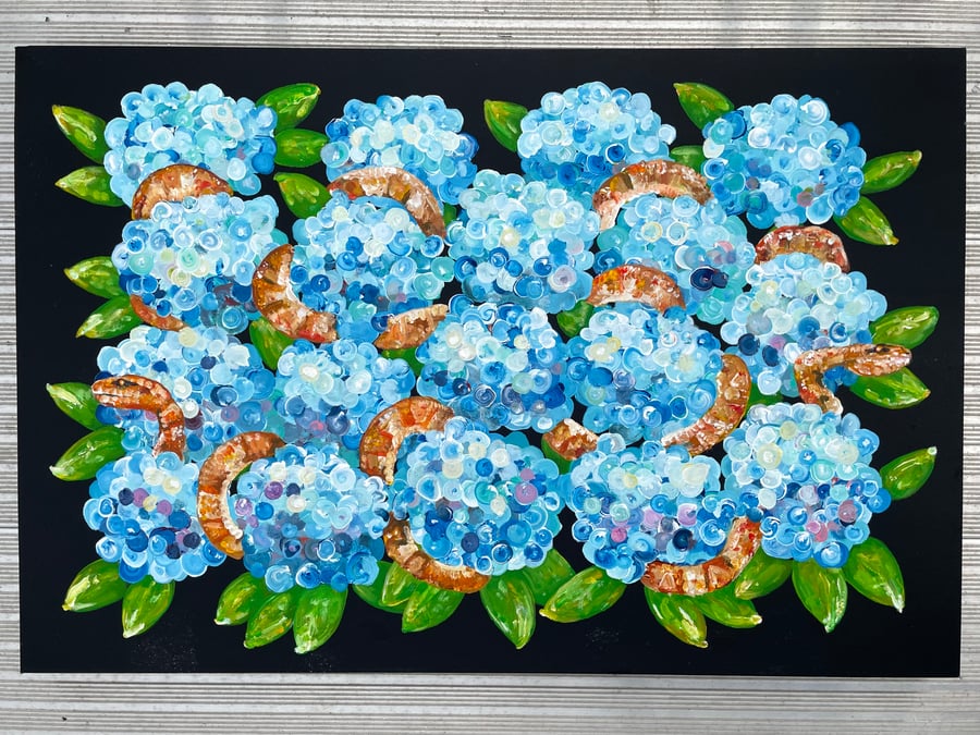 Image of Hydrangea and Copperhead. 