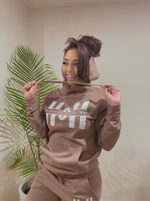 Image of Latte “Heart Of A Hustler” Hoodie
