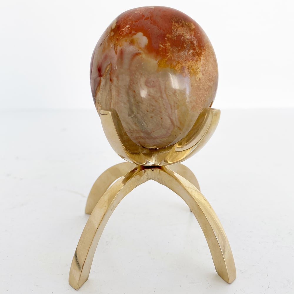 Image of Polychrome Jasper no.21 + Brass Claw Stand