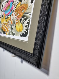 Image 2 of FRAMED KOI LOTUS GICLÉE PRINT