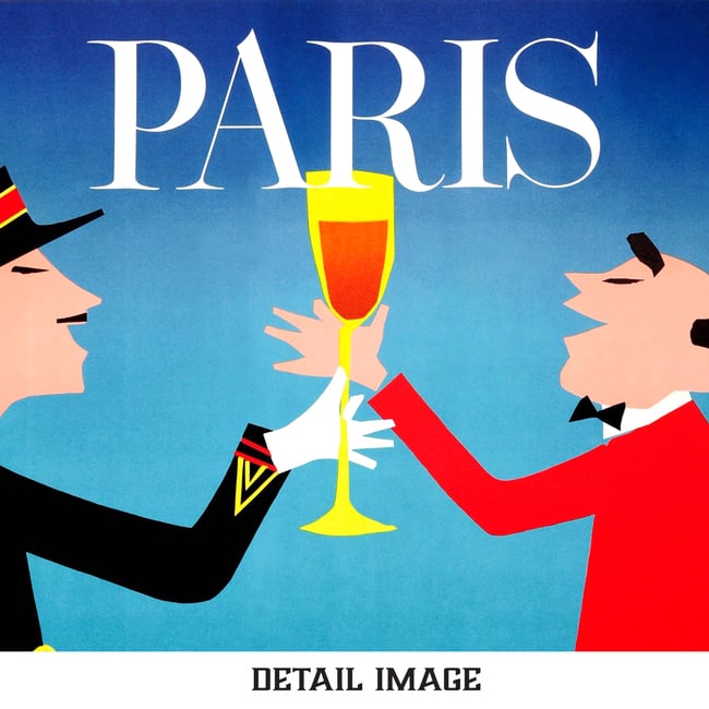 Pan Am - Paris | Aaron Fine | 1963 | Wall Art Print | Vintage Travel Poster