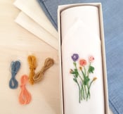 Image of Embroidered Rose Garden Handkerchief