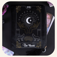 The moon tarot card zippered pouch bag