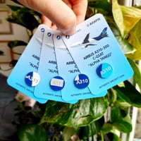 Image 1 of Aviapin/Tailfins Airbus A310 C-GSAT pin badge - Ex-Air Transat Aircraft
